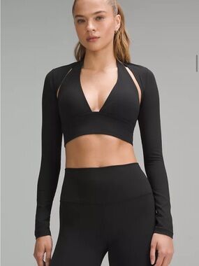 lululemon athletica Black Nulu Long-Sleeve Yoga Shrug
